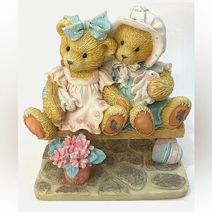 Cherished Teddies Tracie & Nicole Side By Side With Friends Figurine 911372 1992